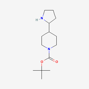 molecular formula C14H26N2O2 B1377020 叔丁基 4-(吡咯烷-2-基)哌啶-1-羧酸酯 CAS No. 1250995-29-9