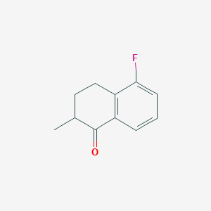 molecular formula C11H11FO B1377021 5-Fluoro-2-methyl-1,2,3,4-tetrahydronaphthalen-1-one CAS No. 1368766-25-9