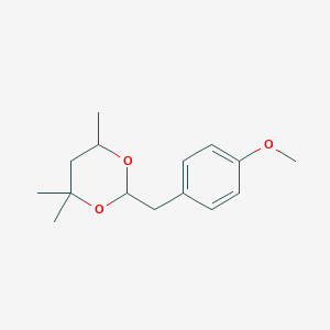 B13770258 2-[(4-Methoxyphenyl)methyl]-4,4,6-trimethyl-1,3-dioxane CAS No. 5459-92-7