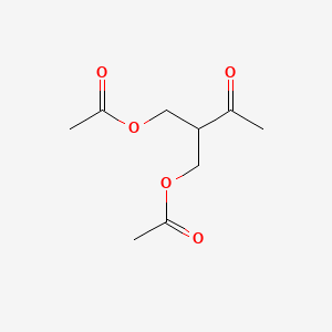 molecular formula C9H14O5 B13770366 [2-(Acetyloxymethyl)-3-oxobutyl] acetate CAS No. 5400-83-9