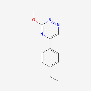 molecular formula C12H13N3O B13770370 as-Triazine, 5-(p-ethylphenyl)-3-methoxy- CAS No. 74417-05-3