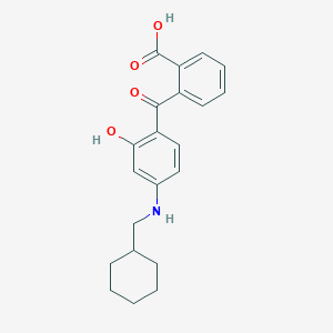 molecular formula C21H23NO4 B13770379 2-(4-Cyclohexylmethylamino-2-hydroxybenzoyl)benzoic acid CAS No. 55109-91-6