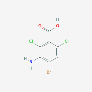 molecular formula C7H4BrCl2NO2 B1377038 3-Amino-4-bromo-2,6-dichlorobenzoic acid CAS No. 1415124-69-4
