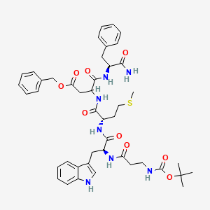 molecular formula C44H55N7O9S B13770420 N-T-Boc-B-ala-trp-met-asp(benzyl)-pheami DE 