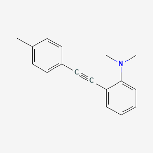 molecular formula C17H17N B13770440 N,N-Dimethyl-2-(p-tolylethynyl)aniline 