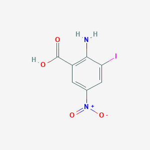 molecular formula C7H5IN2O4 B1377046 2-Amino-3-iodo-5-nitrobenzoic acid CAS No. 1416440-54-4