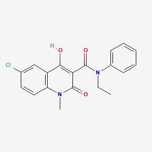 6-Chloro-N-ethyl-4-hydroxy-1-methyl-2-oxo-N-phenyl-1,2-dihydroquinoline-3-carboxamide