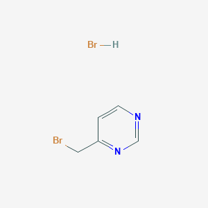 molecular formula C5H6Br2N2 B1377051 4-(Bromomethyl)pyrimidine hydrobromide CAS No. 1373223-84-7