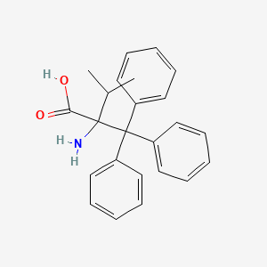 molecular formula C24H25NO2 B13770524 2-Amino-3-methyl-2-tritylbutanoic acid 