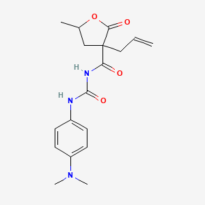 3-Furancarboxamide, tetrahydro-N-(((4-(dimethylamino)phenyl)amino)carbonyl)-5-methyl-2-oxo-3-(2-propenyl)-