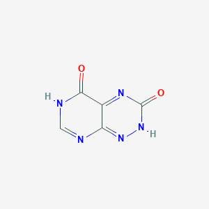 molecular formula C5H3N5O2 B13770549 1,2-Dihydropyrimido[5,4-e][1,2,4]triazine-3,5-dione CAS No. 54185-68-1