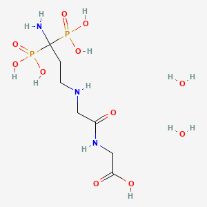 Glycine, N-(N-(3-amino-3,3-diphosphonopropyl)glycyl)-, dihydrate