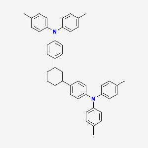 molecular formula C46H46N2 B13770598 4,4'-(1,3-Cyclohexanediyl)bis[N,N-bis(4-methylphenyl)benzenamine 