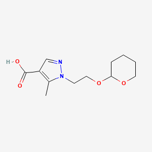 5-methyl-1-[2-(oxan-2-yloxy)ethyl]-1H-pyrazole-4-carboxylic acid