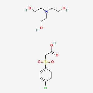 2-[bis(2-hydroxyethyl)amino]ethanol;2-(4-chlorophenyl)sulfonylacetic acid