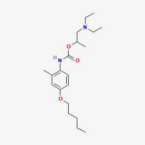 1-(diethylamino)propan-2-yl N-(2-methyl-4-pentoxyphenyl)carbamate