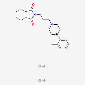 1H-Isoindole-1,3(2H)-dione, 3a,4,7,7a-tetrahydro-2-(3-(4-(2-methylphenyl)-1-piperazinyl)propyl)-, dihydrochloride