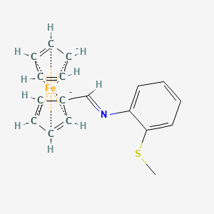 cyclopenta-1,3-diene;1-cyclopenta-2,4-dien-1-yl-N-(2-methylsulfanylphenyl)methanimine;iron