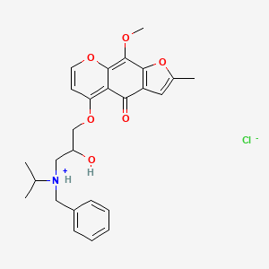 5H-Furo(3,2-g)(1)benzopyran-5-one, 4-(3-(benzylisopropylamino)-2-hydroxypropoxy)-9-methoxy-7-methyl-, hydrochloride