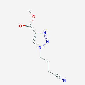 molecular formula C8H10N4O2 B1377079 methyl 1-(3-cyanopropyl)-1H-1,2,3-triazole-4-carboxylate CAS No. 1423033-21-9