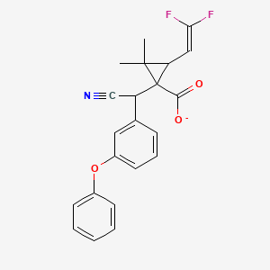 1-[Cyano-(3-phenoxyphenyl)methyl]-3-(2,2-difluoroethenyl)-2,2-dimethylcyclopropane-1-carboxylate