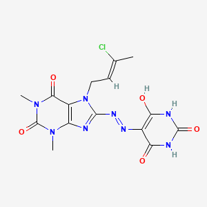 7-[(Z)-3-chlorobut-2-enyl]-8-[(6-hydroxy-2,4-dioxo-1H-pyrimidin-5-yl)diazenyl]-1,3-dimethylpurine-2,6-dione