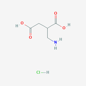 molecular formula C5H10ClNO4 B1377083 2-(Aminomethyl)butanedioic acid hydrochloride CAS No. 70125-51-8