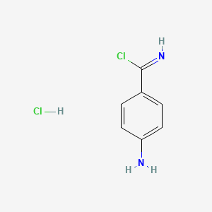B1377087 4-Aminobenzene-1-carbonimidoyl chloride hydrochloride CAS No. 1378857-83-0