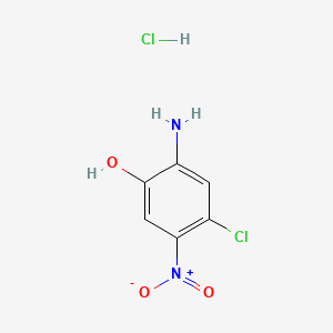 molecular formula C6H6Cl2N2O3 B13770912 Phenol, 2-amino-4-chloro-5-nitro-, monohydrochloride CAS No. 67815-67-2