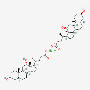 magnesium;(4R)-4-[(3R,5R,8R,9S,10S,12S,13R,14S,17R)-3,12-dihydroxy-10,13-dimethyl-2,3,4,5,6,7,8,9,11,12,14,15,16,17-tetradecahydro-1H-cyclopenta[a]phenanthren-17-yl]pentanoate