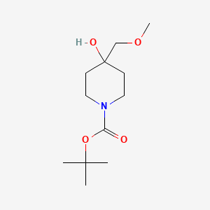 molecular formula C12H23NO4 B1377096 Tert-butyl 4-hydroxy-4-(methoxymethyl)piperidine-1-carboxylate CAS No. 1423033-50-4