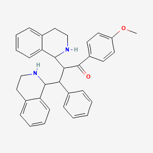 (1-(p-Methoxybenzoyl)-2-phenylethylene)di(1,2,3,4-tetrahydroisoquinoline)