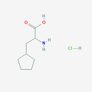 molecular formula C8H16ClNO2 B1377101 2-Amino-3-cyclopentylpropanoic acid hydrochloride CAS No. 1423369-09-8