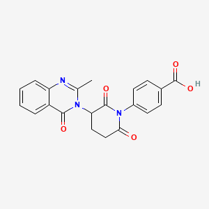 Benzoic acid, 4-(3-(2-methyl-4-oxo-3(4H)-quinazolinyl)-2,6-dioxo-1-piperidinyl)-