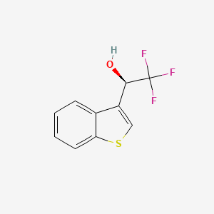 molecular formula C10H7F3OS B1377107 (1R)-1-(1-benzothiophen-3-yl)-2,2,2-trifluoroethan-1-ol CAS No. 1423040-63-4