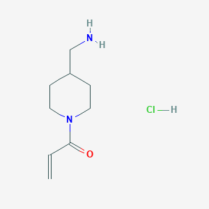 molecular formula C9H17ClN2O B1377108 1-[4-(氨甲基)哌啶-1-基]丙-2-烯-1-酮盐酸盐 CAS No. 1423027-66-0