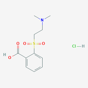 molecular formula C11H16ClNO4S B1377110 2-[2-(Dimethylamino)ethanesulfonyl]benzoic acid hydrochloride CAS No. 1424128-65-3