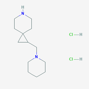 molecular formula C13H26Cl2N2 B1377115 1-(Piperidin-1-ylmethyl)-6-azaspiro[2.5]octane dihydrochloride CAS No. 1427380-79-7
