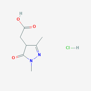 2-(1,3-dimethyl-5-oxo-4,5-dihydro-1H-pyrazol-4-yl)acetic acid hydrochloride