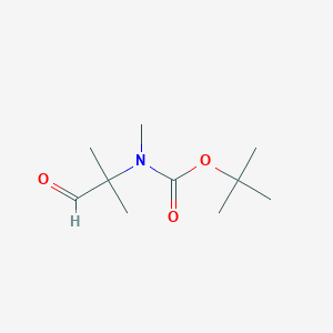 molecular formula C10H19NO3 B1377121 tert-butyl N-methyl-N-(2-methyl-1-oxopropan-2-yl)carbamate CAS No. 1104194-54-8