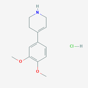 molecular formula C13H18ClNO2 B1377128 4-(3,4-Dimethoxyphenyl)-1,2,3,6-tetrahydropyridine hydrochloride CAS No. 1427379-41-6