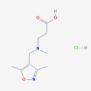 3-{[(Dimethyl-1,2-oxazol-4-yl)methyl](methyl)amino}propanoic acid hydrochloride