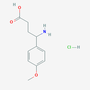 molecular formula C11H16ClNO3 B1377138 4-Amino-4-(4-methoxyphenyl)butanoic acid hydrochloride CAS No. 1423029-69-9