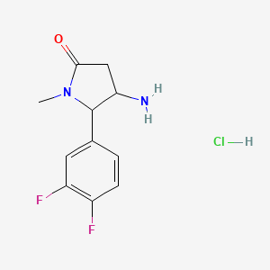 4-Amino-5-(3,4-difluorophenyl)-1-methylpyrrolidin-2-one hydrochloride