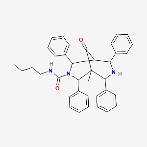 N-Butyl-5-methyl-9-oxo-2,4,6,8-tetraphenyl-3,7-diazabicyclo(3.3.1)nonane-3-carboxamide