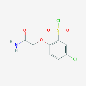 2-(Carbamoylmethoxy)-5-chlorobenzene-1-sulfonyl chloride