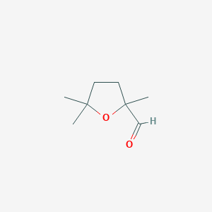 molecular formula C8H14O2 B137715 2,5,5-Trimethyloxolane-2-carbaldehyde CAS No. 144640-93-7