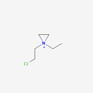 B13771510 Aziridinium, 1-(2-chloroethyl)-1-ethyl- CAS No. 63918-54-7