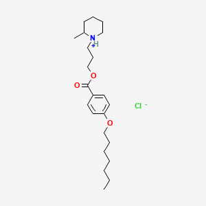 3-(2-methylpiperidin-1-ium-1-yl)propyl 4-heptoxybenzoate;chloride