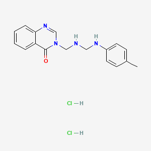 4(3H)-Quinazolinone, 3-(((((4-methylphenyl)amino)methyl)amino)methyl)-, dihydrochloride